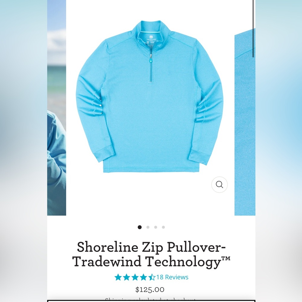 Tori Richard Tradewind pullover half zip